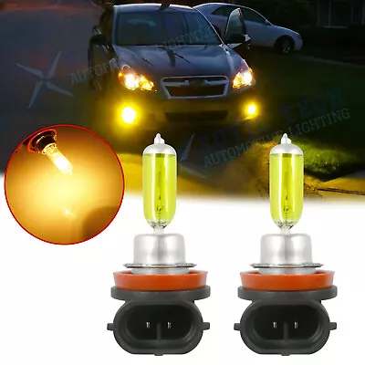 2X H8 Fog Light 3000K Amber 35W Halogen Bulbs For Honda Civic CRV 2002-2018 • $12.99