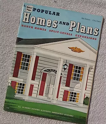 Popular Homes & Plans 1965 Mid Century Modern Architecture House Floor Plans • $35