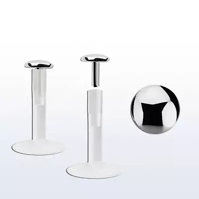£4.19 • Buy 2mm Flat Top Helix Labret Earring Lip Bar Sterling Silver Push Fit  6 Or 8 Mm