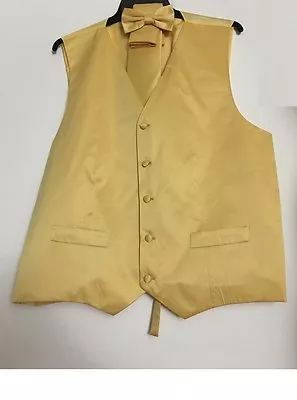 Men's Tuxedo Vest 4 Piece Set #004 - Vest With Bow Tie Hanky And Neck Tie  • $22.99