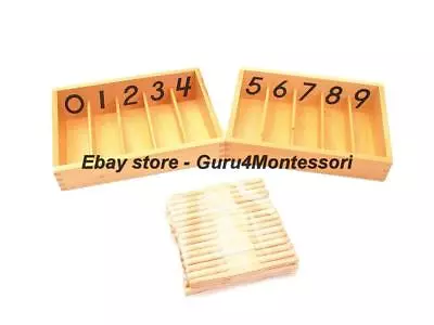 NEW Montessori Mathematics Material - Premium Spindle Boxes With 45 Spindles • $29.99