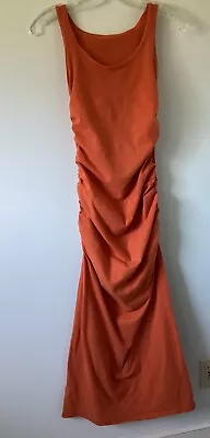 Necessitees Ruched Orange Maternity Dress XS • $5
