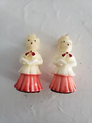 Gurley Christmas Candles 2 Carolers Choir Singers Boys Vintage 5 .5” (3rd Listin • $26.95