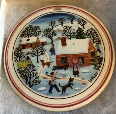 Villeroy & Boch Winter Scene Ornament Hand Painted Porcelain • $12