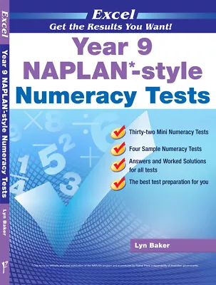 Excel Year 9 NAPLAN - Style Numeracy Tests • $26.95