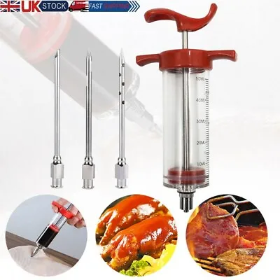 Marinade Injector Syringe Food Flavor Seasoning Meat Injection Gun Chicken BBQ` • £5.51