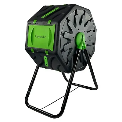 65L Garden Compost Bin Barrel Rotating Composter With Steel Legs And Air Holes • £24.85