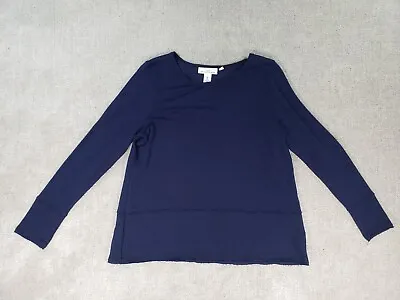 $10.39 • Buy H&M Label Of Graded Goods Womens Long Sleeve Shirt Size L Blue Cotton Blend