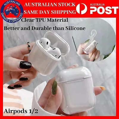 $6.99 • Buy Shockproof For Apple Airpods Airpod Case Cover Clear Transparent Skin TPU Holder