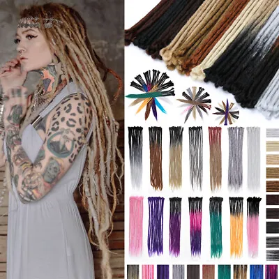 24  Full Head Dreadlock Braids Dread Locs Braiding Hair Extensions Ombre Crochet • £6.90