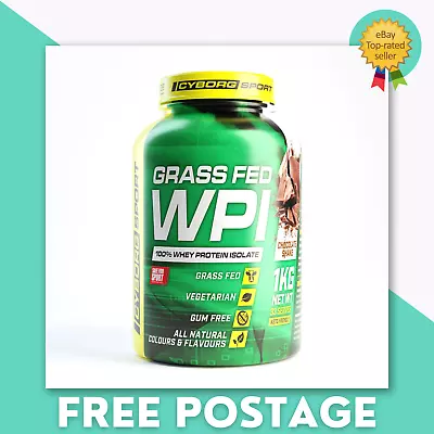 Cyborg Sport Grass Fed WPI - 1Kg 100% Whey Protein Isolate Natural Vegetarian • $74.95