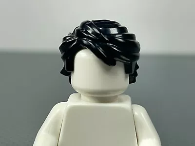 LEGO Black MINIFIGURE HAIR Male Short Swept Back Tousled (x1) • $4.41