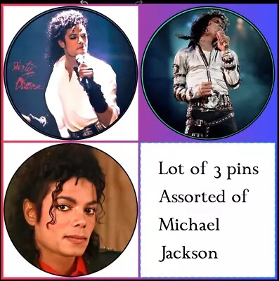 Michael Jackson Pinback Button Pins • $16.25