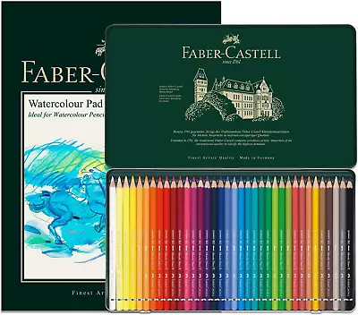 Faber-Castell A4 Watercolour Pad & Tin Of 36 Albrecht Dürer Watercolour Pencils  • £171.83