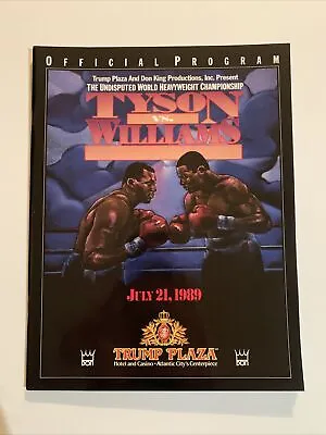 Mike Tyson Vs  Carl Williams 1989 Program For World Heavyweight Title • $50