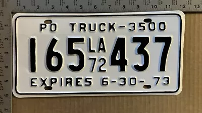 1972 1973 Louisiana Truck License Plate 165 437 YOM DMV Ford Chevy PICKUP 10693 • $79