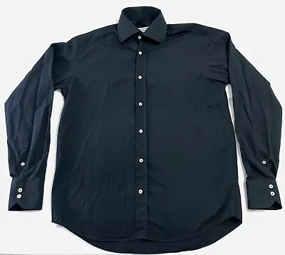 Mens - KATHARINE HAMNETT - Black Long Sleeve Shirt - 16”neck • £6.99