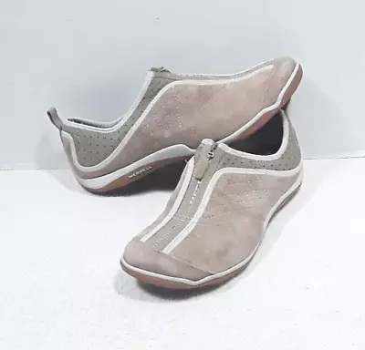 Merrell Womens Sz 10 Lorelei Coriander Suede Zip Slip On Comfort Shoes J68746 • $21.21