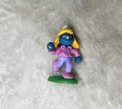 Smurfs Jogging Smurfette Smurf Pink Running Suit 20194 Vtg Peyo Jogger Figurine • $4.99