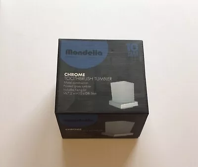 £7.99 • Buy Mondella Waterfall Chrome Toothbrush Tumbler  NEW