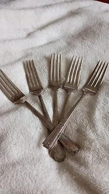 Set Of Five Forks EPNS Silver NSO  Silver Plate National Silver Company • $14.95