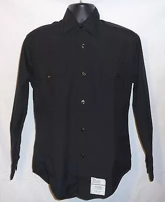 Black Shirt US Navy Dress Blues High Military Quality 19x38 Big & Tall • $16