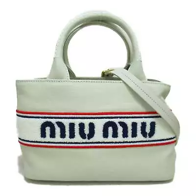 MIU MIU White Canvas 5BA2532F68F0354 • $1649.81