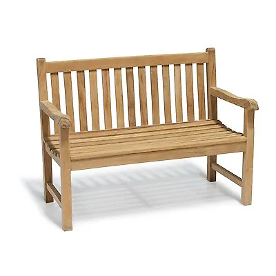 Teak Outdoor Bench With Cushion Option - York Range - 3 Sizes: 1.2 1.5 1.8m • £315