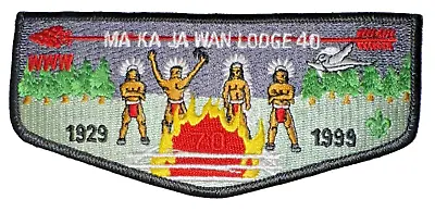 Lodge # 40 Ma Ka Ja Wan S-33 70th Anniversary Black Brd OA Flap 1929- 1999 MINT • $4.24