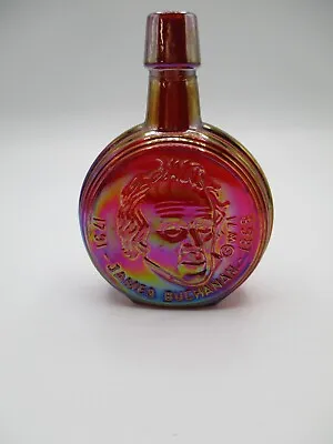 $4.99 • Buy Wheaton Mini Presidential Bottle, Red Carnival Glass, James Buchanan,  1971