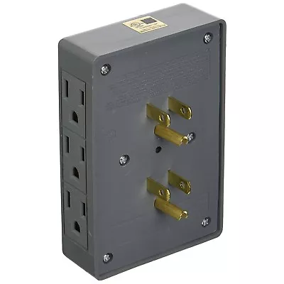 Side Entry 6-way Electrical Socket Outlet Splitter In-wall Tap Adapter Ul-listed • $10.95