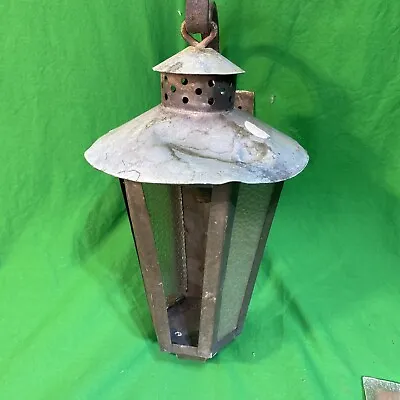 Vintage Copper Exterior Porch Sconce  Lantern Light Fixture Parts Or Repair • $87