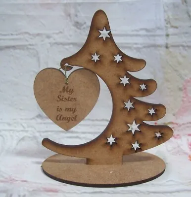 £2.42 • Buy Christmas Tree Freestanding MDF Craft Blank Varied Styles 120mm