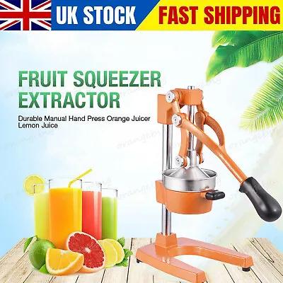 Manual Fruit Hand Press Citrus Juice Squeezer Orange Lemon Pomegranate Juicer BK • £34.99