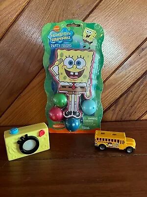 Vintage SpongeBob Squarepants Party Favors Matchbox Bikini Bottom Bus Camera • $25.99