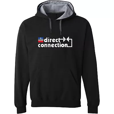 Mopar Adult Men's Direct Connection Black Distressed Logo Hooded Sweatshirt • $38.24