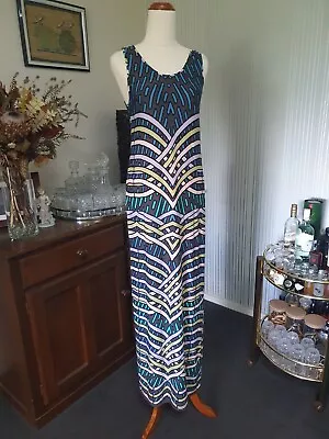 $45 • Buy Tigerlily Striped Fitted Colourful Maxi Dress Size 10