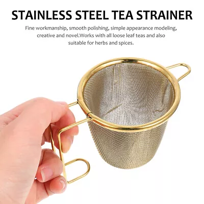 Tea Strainer Cups Food Residue Filter Loose Leaf Tea Strainer Metal Tea Infuser • £9.38