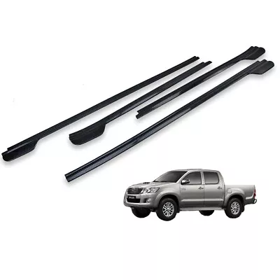 Line Window Seal Cover 4Dr Trim Carbon Black Fits Toyota Hilux Vigo 2005 2012 • $105.55