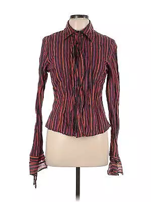 Mexx Women Red Long Sleeve Button-Down Shirt 12 • $17.74