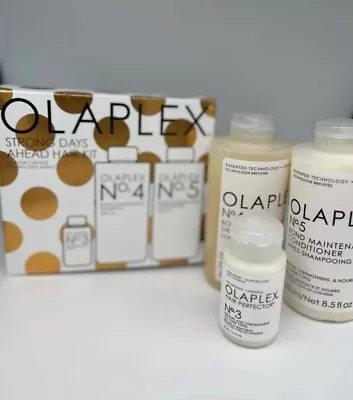 Olaplex Strong Days Ahead Kit- #4 250ml  #5 250ml & #3 50ml - NEW Damaged Box • $64.95