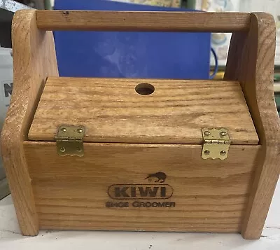 Old Vintage Kiwi Shoe Groomer Box Shoeshine Wooden Storage Polish Care Valet • $12.50