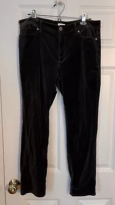 J JILL Charcoal Gray Velvet Jeans Style Pants Size 12 • $4.99