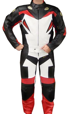 2pc Motorcycle Riding Racing Leather Track Suit With Padding New Red • $279.99