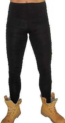 Brand Mens Glam Rock Punk Stretch Pants Leggings Meggings Black S M L 2xl 3x 4xl • £15.34