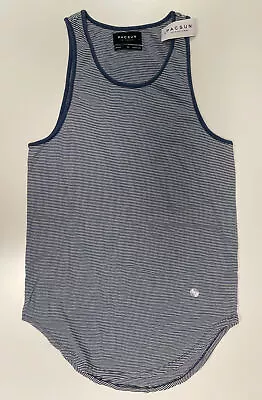 Pacsun Blue And White Longer Fit Tank Top NWT Mens Style 0065 Small S NEW! • $6.30
