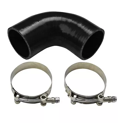 2.5  To 2.5  ID 90 Degree Elbow Turbo/Intake/Silicone Coupler Pipe Hose+T Clamps • $11.99