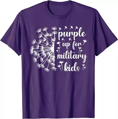 Purple Up For Military Kids Dandelion Military Child Month T-Shirt • $9.99