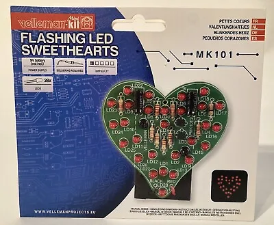 Velleman Mini Kit - Flashing LED Sweethearts - Soldering Kit • $19.99