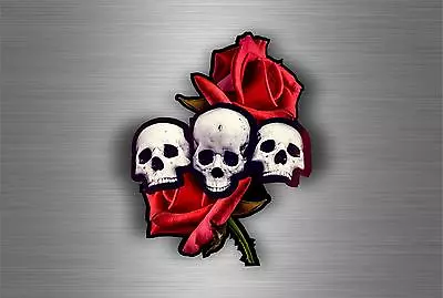 Sticker Decal Car Bike Motorcycle Biker Skull Rose Helmet Vinyl Moto • $3.80